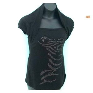 Black Zebra Design Top